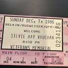 Stevie Ray Vaughan 1986 Unused Concert Ticket Stub Veterans Memorial Rare 