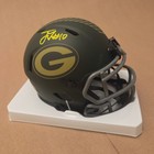 Jordan Love Signed Packers Mini Helmet  salute To Service  Green    Bas Coa