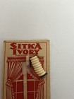 Antique Sitka Ivory Knitting Needle Rings On Original Card No  8 1 2    9 Pieces