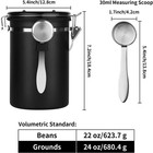 Gmox Coffee Canister Storage Container - 22oz Stainless Steel Airtight Coffee