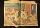 7 Original Antique Japanese Shunga  Woodblock Double Book Page Print Prints