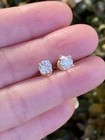 1 00tcw Natural Round Diamond Studs Earrings In 14k Yellow Gold