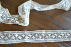 Beautiful Antique French Insertion Lace Trim Valenciennes 1 25  X 1 75 Yds Dolls
