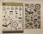 Stampin  Up   bike Ride  New 24 Pc  Clear Stamp Set   Matching Dies  Basket