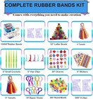 Mega Loom Bands Kit 15000 Rubber Bands Bracelet Making Set Charms Beads Kids Diy