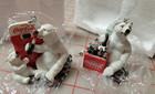 Coca Cola Polar Bear Christmas Ornaments Set Of 2 - 2012 Limited Edition -new