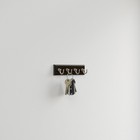 Key Tidy  1-pack  Matte Black Holder 7  Wall Mount Small Item Rack 4 Hooks