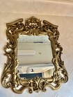 Vintage Homeco Gold Syroco Mirror With Coordinating Wall Shelf