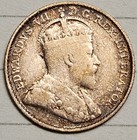 1907 Canada 5 Cent Silver Coin - Edward Vii - Canadian  925 Five Cents