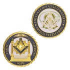Masonic Freemasonry Member Challenge Coin Collect Masonic Hope Faith Charity