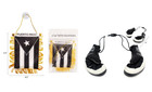 Combo Puerto Rico Black Flag Boxing Gloves   Flag Suction Banner - Free Shipping