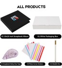 Aevdor Scrapbook Photo Album Linen Cover  10x10 Inch Large 3 Ring Diy Scrapbook