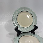 Nancy Prentiss Fine China 6 5  Bread Plates Baby Blue Platinum Set Of 2 Mint