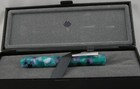 Monteverde Mvp Green Abstracts   Chrome Fountain Pen - Medium Nib - New 