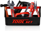 Tool Box For Kids 22-piece Boys   Girls Construction Toy Playset W carry Chest 