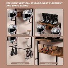 Wood Motorcycle Helmet Clothing Holder Wall Mounted Shelf Rack Motorbike Storage