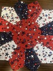 Handmade Quilted 10    Patriotic Stars Rustic Farmhouse Table Topper  New