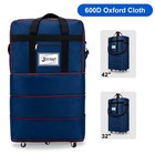 32  42  Expandable Rolling Duffle Luggage Bag Wheeled Foldable Suitcase