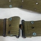 Vintage Us Military Pistol Belt Canvas Webbing Olive Drab Green Adjustable Gear