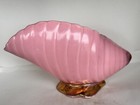 Ceramic Usa Pottery 850 Pink Gold Conch Nautilus Shell Planter Bowl Vintage