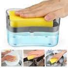 Soap Kitchen Pump 2 In1 Sponge Liquid Countertop Usa Dispenser D Holder Press