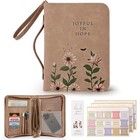 Bible Cover Case  Premium  Leather Carrying Case With Large Brown