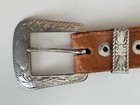Leather Belt Vintage Native Indian American Seed Beaded Well Loved