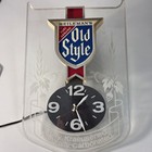  vtg  1982 Old Style Beer Light Up Clock Sign - Works