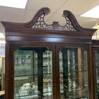 Vtg 1950s Mcm American Of Martinsville Solid Mahogany Curio Display Cabinet 89 h