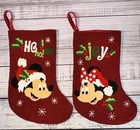Disney Parks Mickey   Minnie Santa Christmas Stockings - Set Of 2 - B18