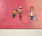 Jetsons Original Animation Production Cel George Judy Elroy Framed W coa Cartoon