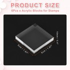 Acrylic Stamp Block  6 Pack Clear Stamping Block Mountings  2  X 2 