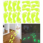 St particks Day Decorations Green Footprint Glow In The Dark Leprechaun 