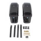 Black Motorcycle Hard Side Saddle Bags W hardware For Yamaha V-star Xvs 650 1100