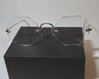 Vintage Bdg B s o  10k Solid  Gold Eyeglasses Rimless  Octagon Filigree Art Deco