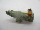 Navajo Fetish Green Rhino Or Bear Stone Carving