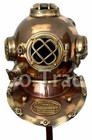 Us Navy Mark V Antique Diving Divers Scuba Helmet Brass Steel Full Size Maritime