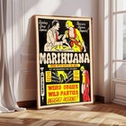 Marijuana 1930s Smoking Reefer Madness Vintage Style Movie Poster Wall Decor