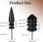 2pcs Leather Burnisher Bits  Leather Working Tools Leather Edge Burnish Kit Wood