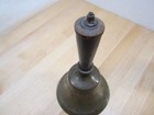 1800 s School Bell Hand Ringing Primitive Folk Art Country Brass Wood