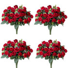 Artificial Silk Rose Bouquet Fake Flowers For Home Wedding Bridal Decoration
