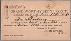 1880 Bellevue Michigan Maltese Cross Fancy Cancel Cover   Postal Card