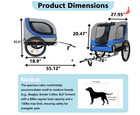 Large Dog Bike Trailer Folding 120lb Pet Carrier 18 9   Wheels Universal