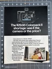 1970 Polaroid Colorpack Ii Camera Original Vintage Advertisement Print Ad