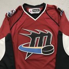Cleveland Lake Erie Monsters Jersey Mens Medium Red Reebok Ccm Ahl Minors Canada