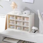Mini Storage Drawers Small 9 Drawers Organizer Bins Stackable Clear Plastic Box