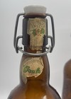 2 Lot Vintage Grolsch Florida Brown Glass Beer Bottles Porcelain Flip Top             