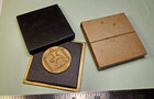 Bronze 1933 Chicago World s Fair Official Commemorative Medal Coin W box   Cert 