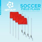 Get Out  Corner Flags For Soccer Field 4pk - 60in Agility Pole With Large Flag