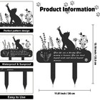 13 4x12 Inch Metal Cat Memorial Plaque Pet Grave Marker Waterproof Cemetery